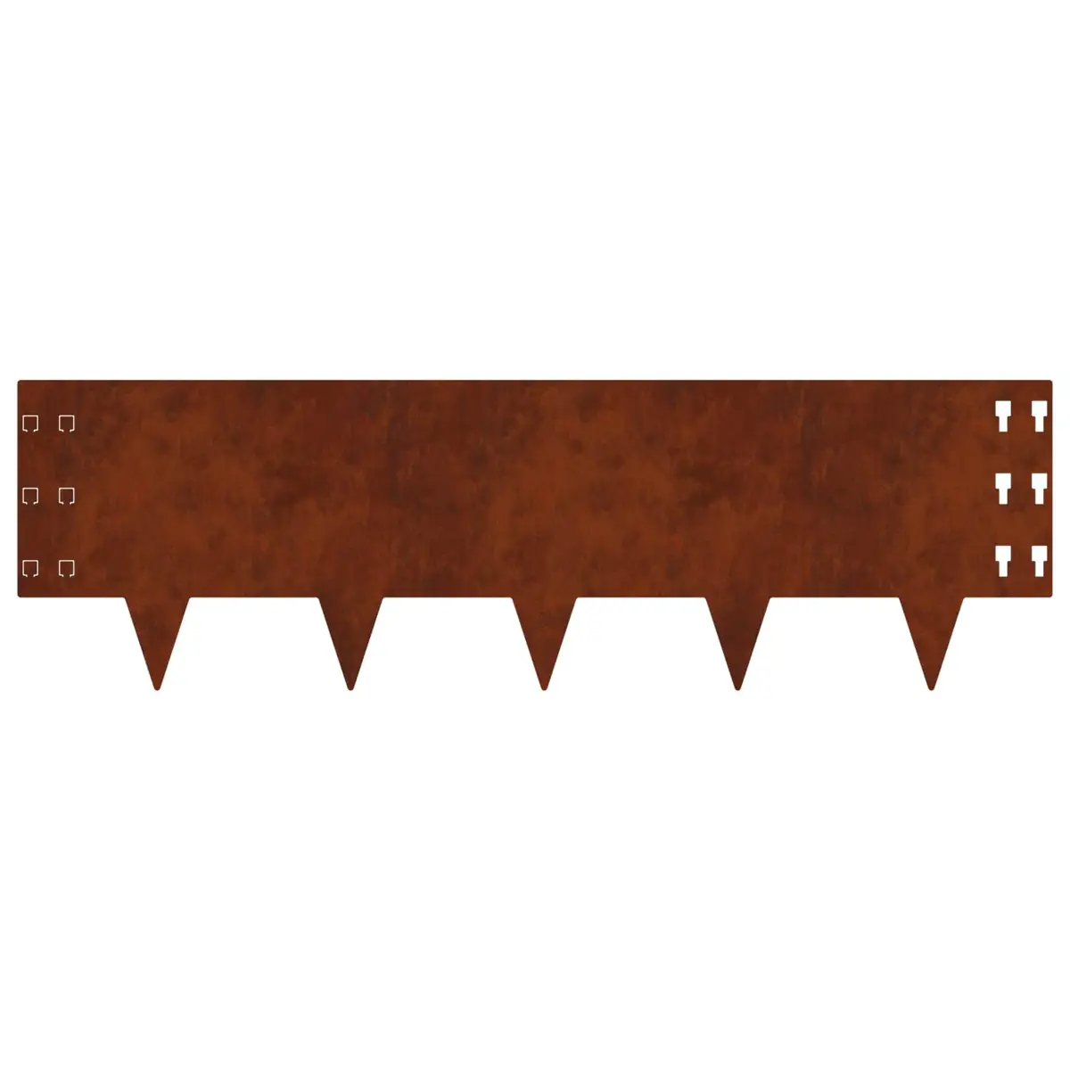 Garden Lawn Edging Outdoor 100 x 30 cm Steel Brown