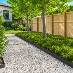 Steel Lawn Edging - 20 Pieces, 103x15cm, Black