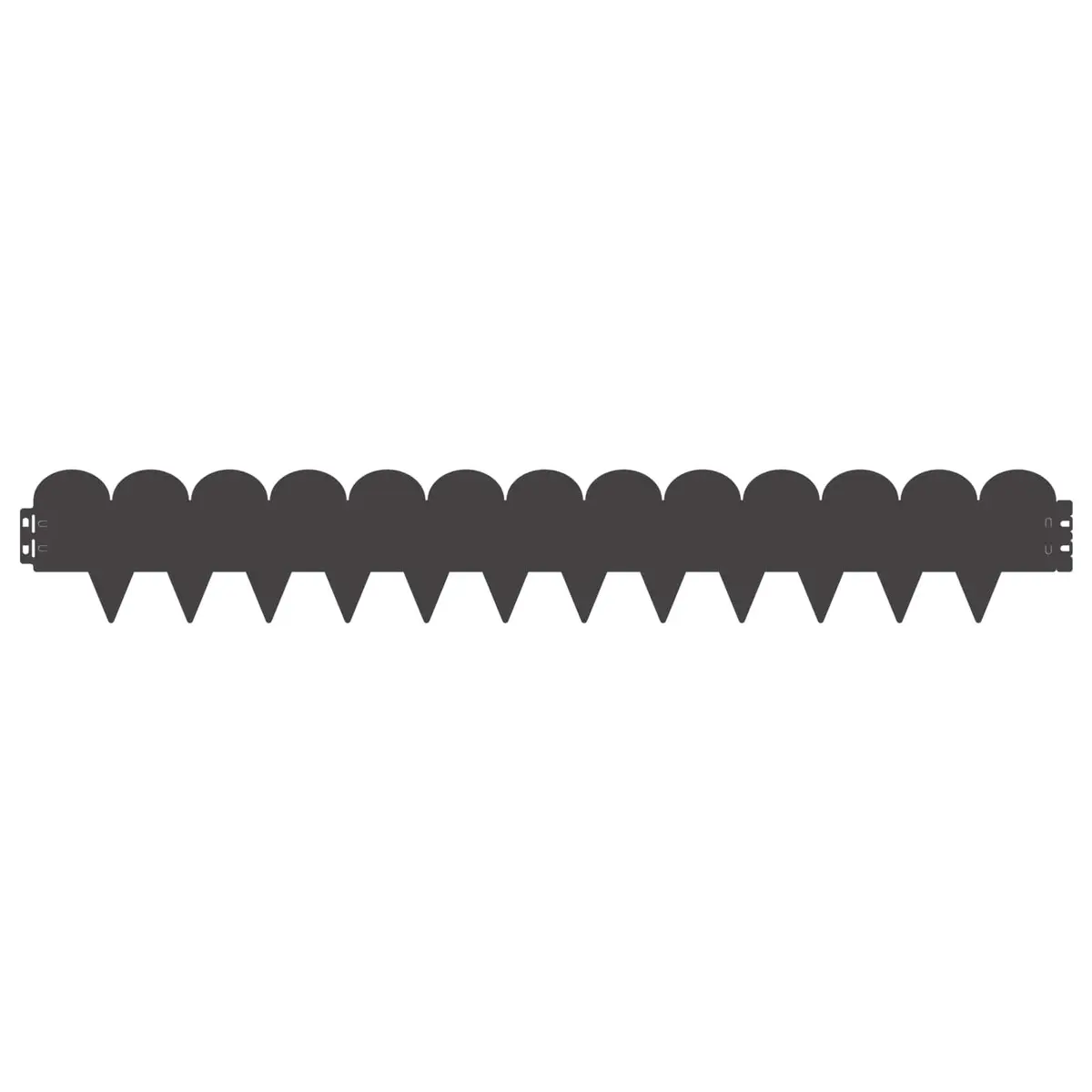 Steel Garden Lawn Edging for Outdoor Use 103x15cm Black