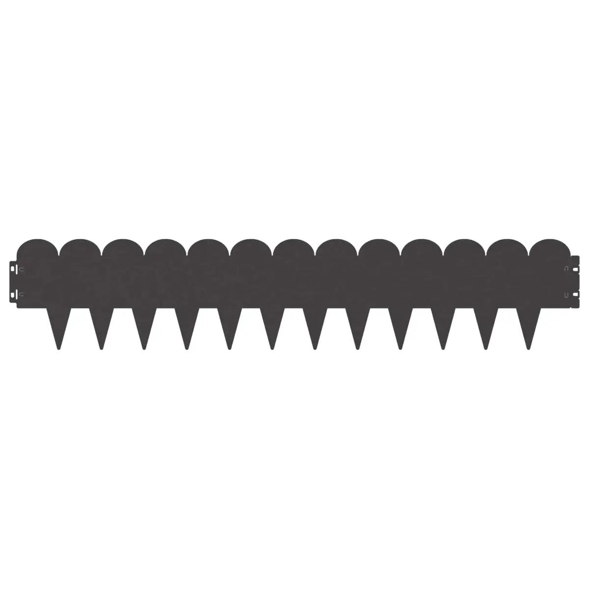 Garden Lawn Edging Steel Border Landscape Edge Black 103x20cm