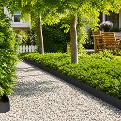 20 Pcs Steel Lawn Edging - Dimensions 103x20cm, Black