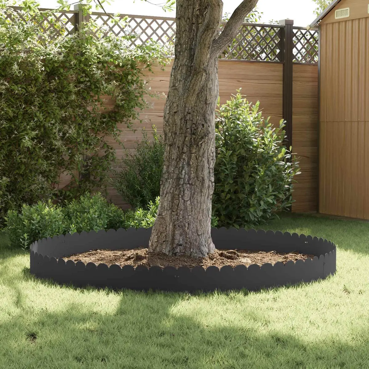 Garden Lawn Edging Steel Flexible Border 103x25cm Outdoor Use 10 Piece