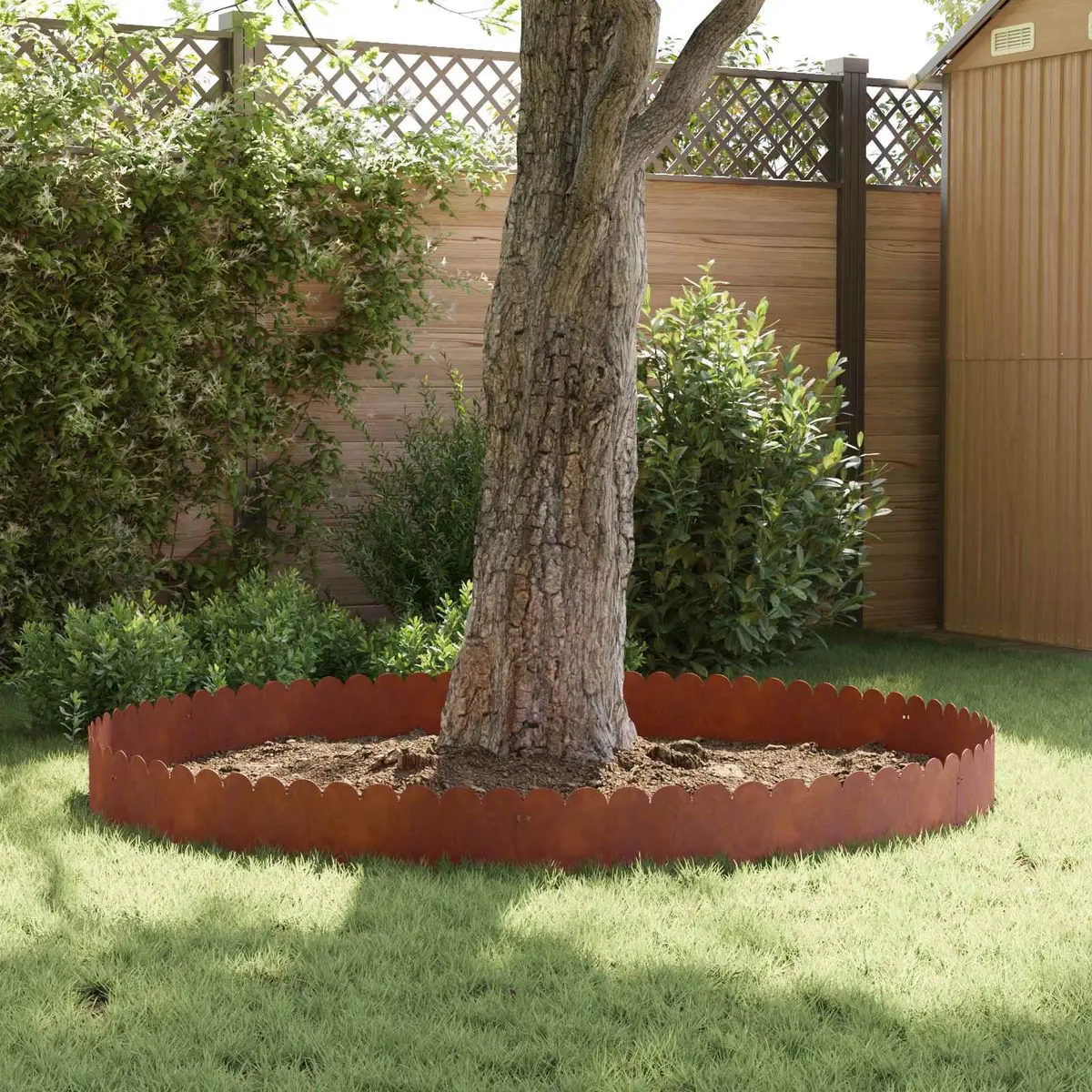 Garden Lawn Edging 10 Pieces Steel Borders Landscape Edging Flexible Design