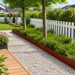 Steel Landscape Border Edging - 20 Pieces, 103x25 cm Each