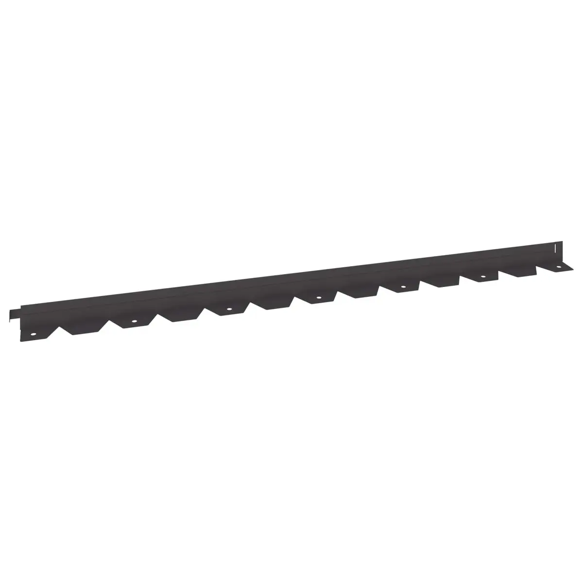 Steel Lawn Edging for Garden Borders 10 Pieces Flexible Black Outdoor