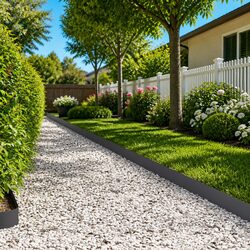 Steel Lawn Edging Set: 10 pcs Black Borders Specifications