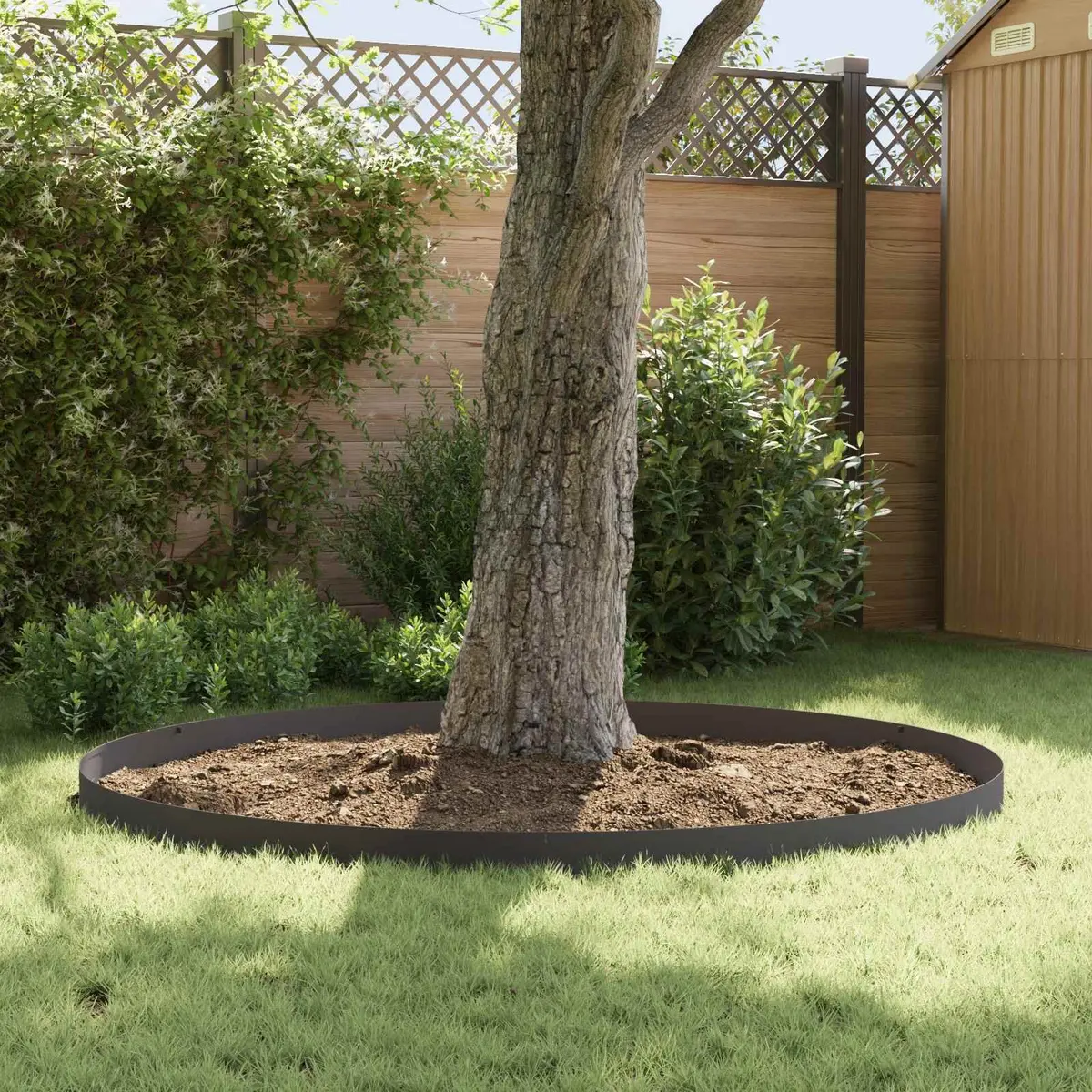 Lawn Edging Garden Borders Steel Black Landscape Fencing Outdoor Barrier 20 Piece
