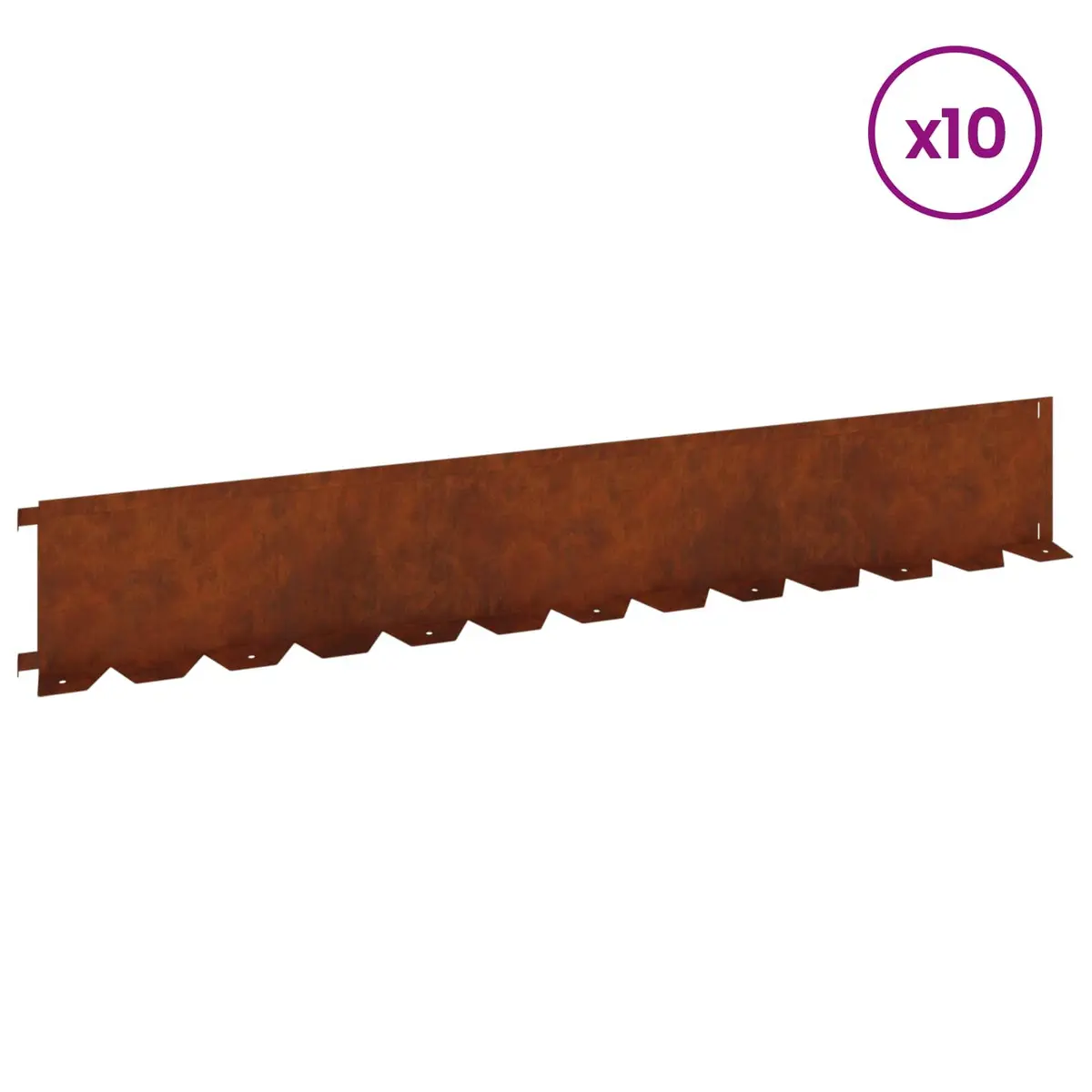 Garden Lawn Edging Flexible Steel Borders 10 Pieces for Landscape Fencing
