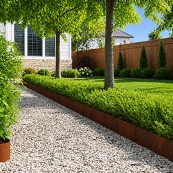 Steel Lawn Edging: 20 pcs, 102x15x4 cm, Brown