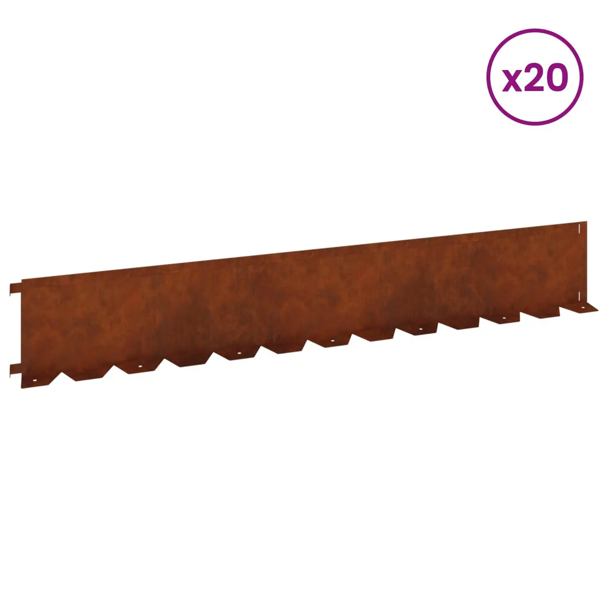 Garden Lawn Edging Border Steel Flexible Landscape Edging Outdoor 20 Piece