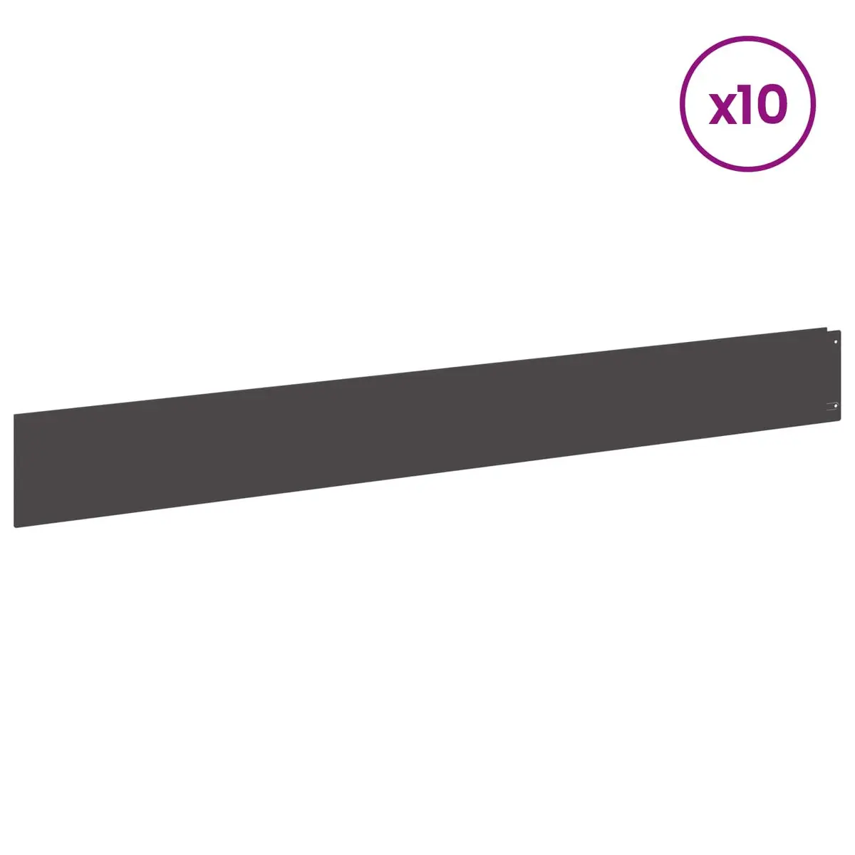 Steel Lawn Edging for Garden Landscape 100x12cm Black 10 Piece
