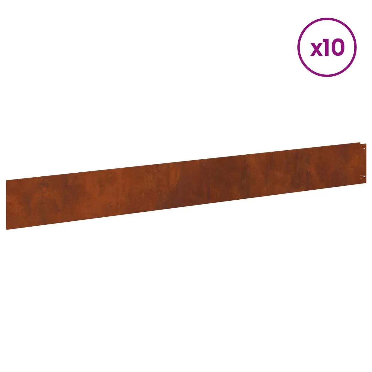Steel Garden Lawn Edging for Landscaping 100x12cm 10 Piece Rusty Border