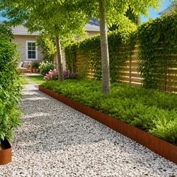 20-Piece Steel Lawn Edging Set - 100x12cm Each