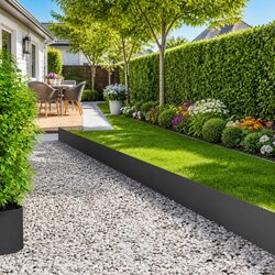 Steel Lawn Edging Specifications - 10 pcs, 100 x 22 cm