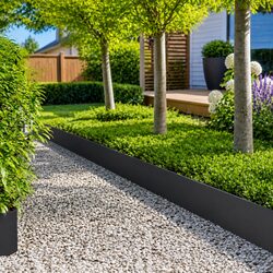 20 pcs of Steel Lawn Edging - 100x22 cm, Black
