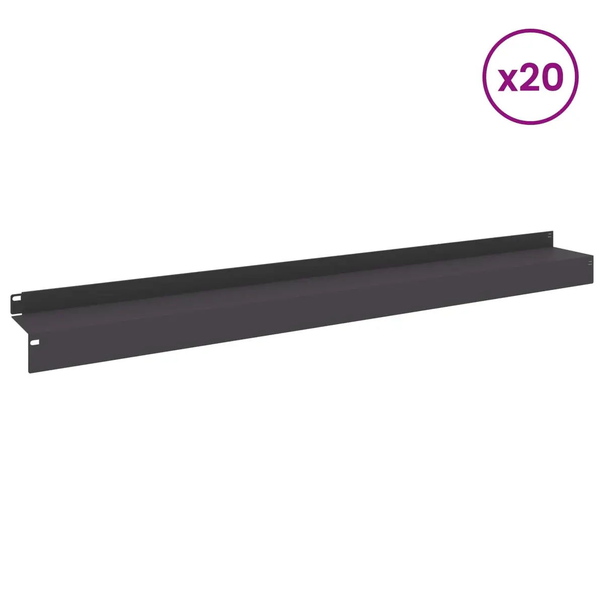 Steel Garden Edging for Landscaping 100x10x8cm 20 Piece Black