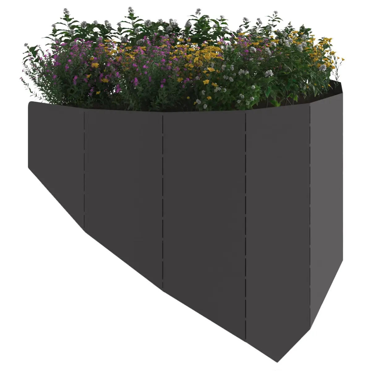 Garden Lawn Edging 4 Pieces 100 x 45 cm Steel Border Fencing Landscape Strip