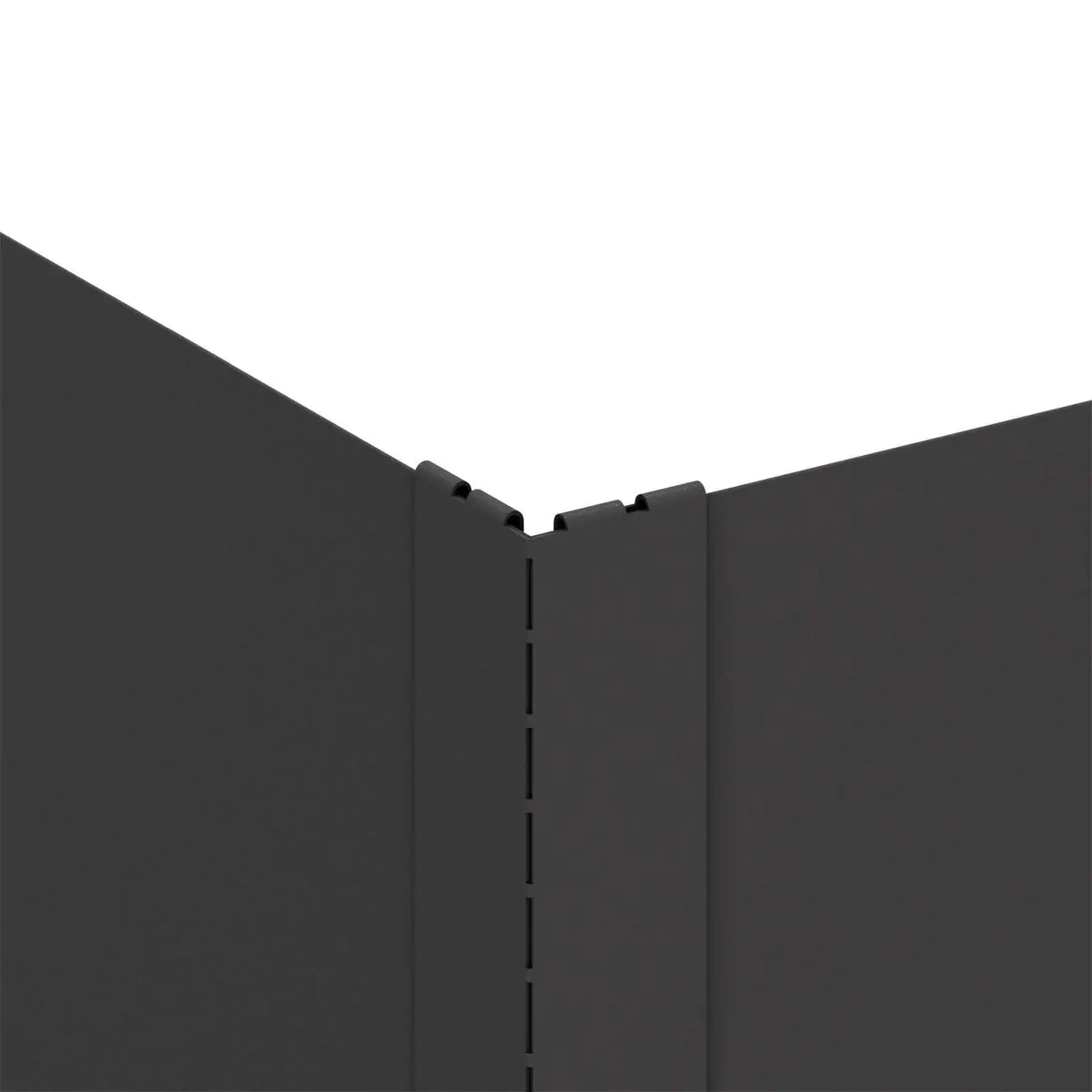 Steel Garden Lawn Edging Border for Landscape Pathway 60x60x20cm Black