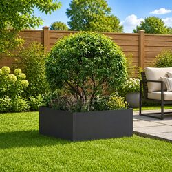 Steel Garden Border Edging 60x60x35cm in Black