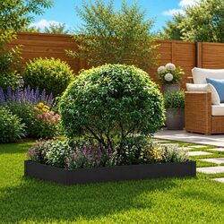 Garden Lawn Edging Border Specifications: 100x60x20cm Black Steel