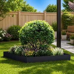 100x100x20cm Steel Garden Edging Barrier in Black