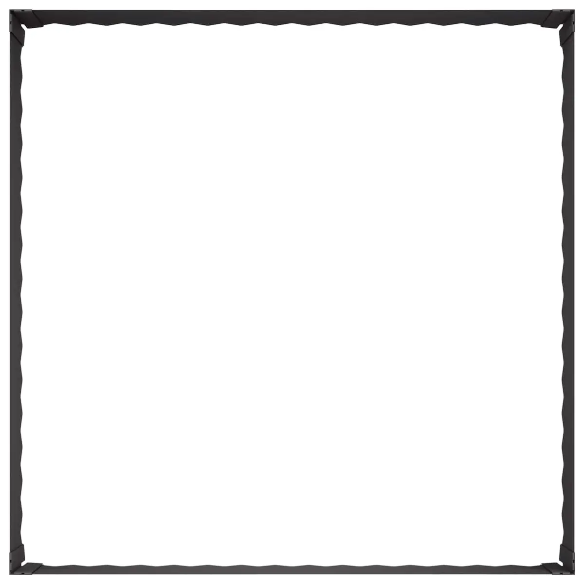 Garden Edging Steel Border for Landscape Pathway Bed Divider 100x100x35cm Black