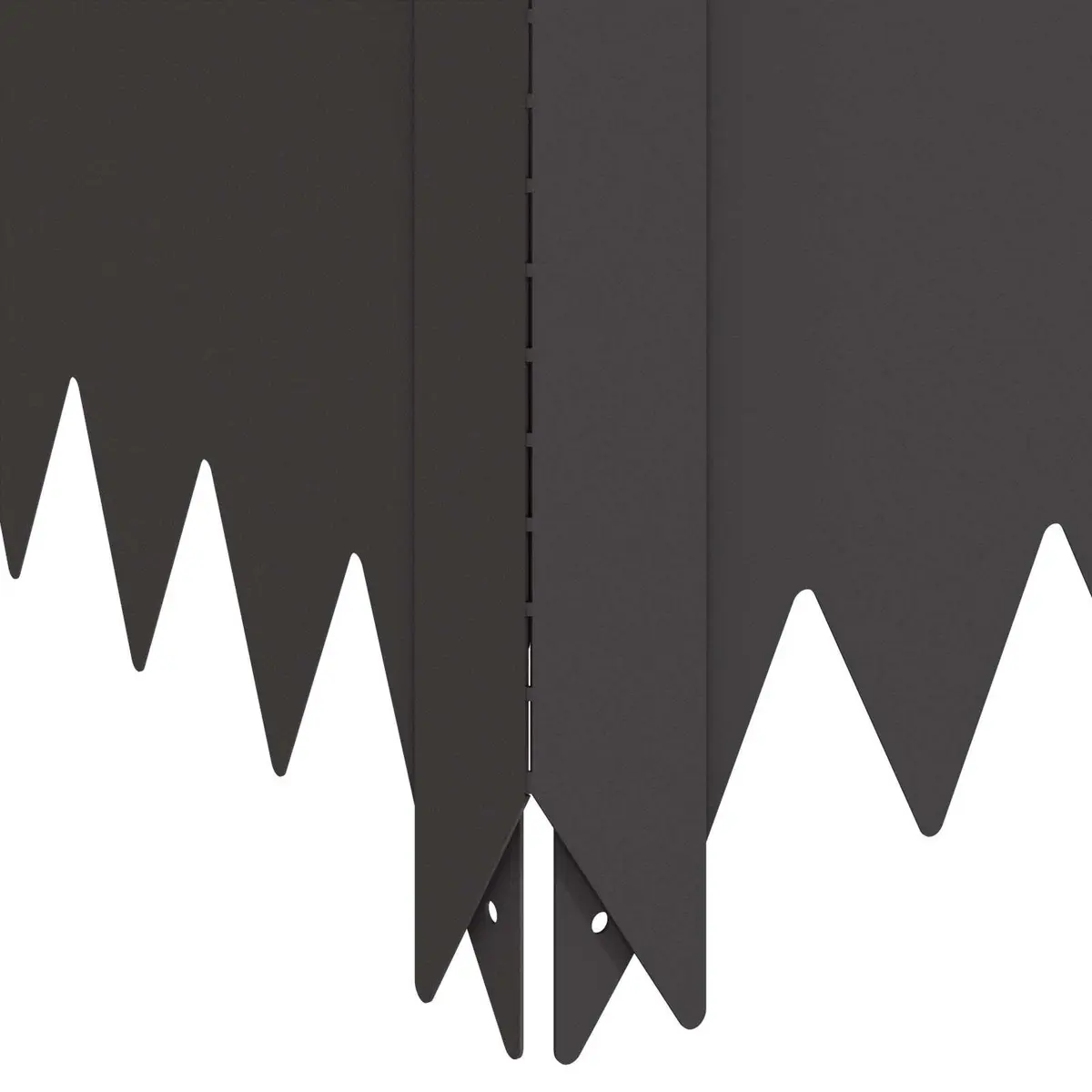 Garden Edging Steel Border for Landscape Pathway Bed Divider 100x100x35cm Black
