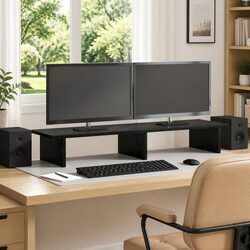 Monitor Stand Specifications: 100 x 27 x 15 cm, Black