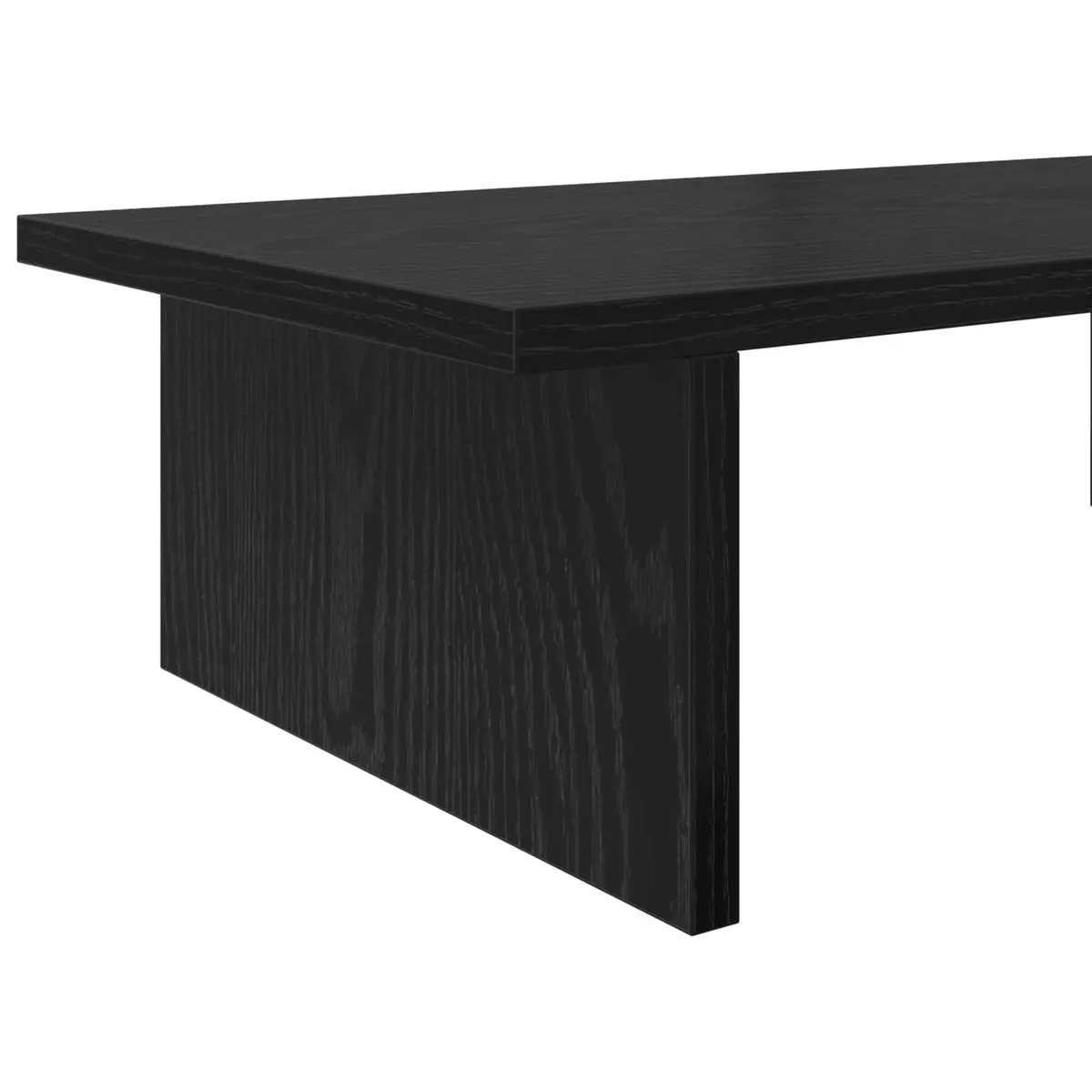 Monitor Stand Black Engineered Wood 100 x 27 x 15 cm Modern Minimalist Office