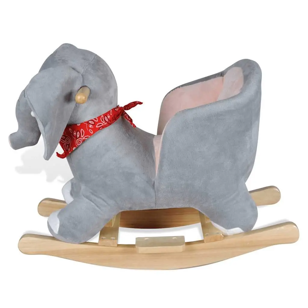 Rocking Animal Elephant Baby Toy Bouncer Rocker Plush Soft Grey
