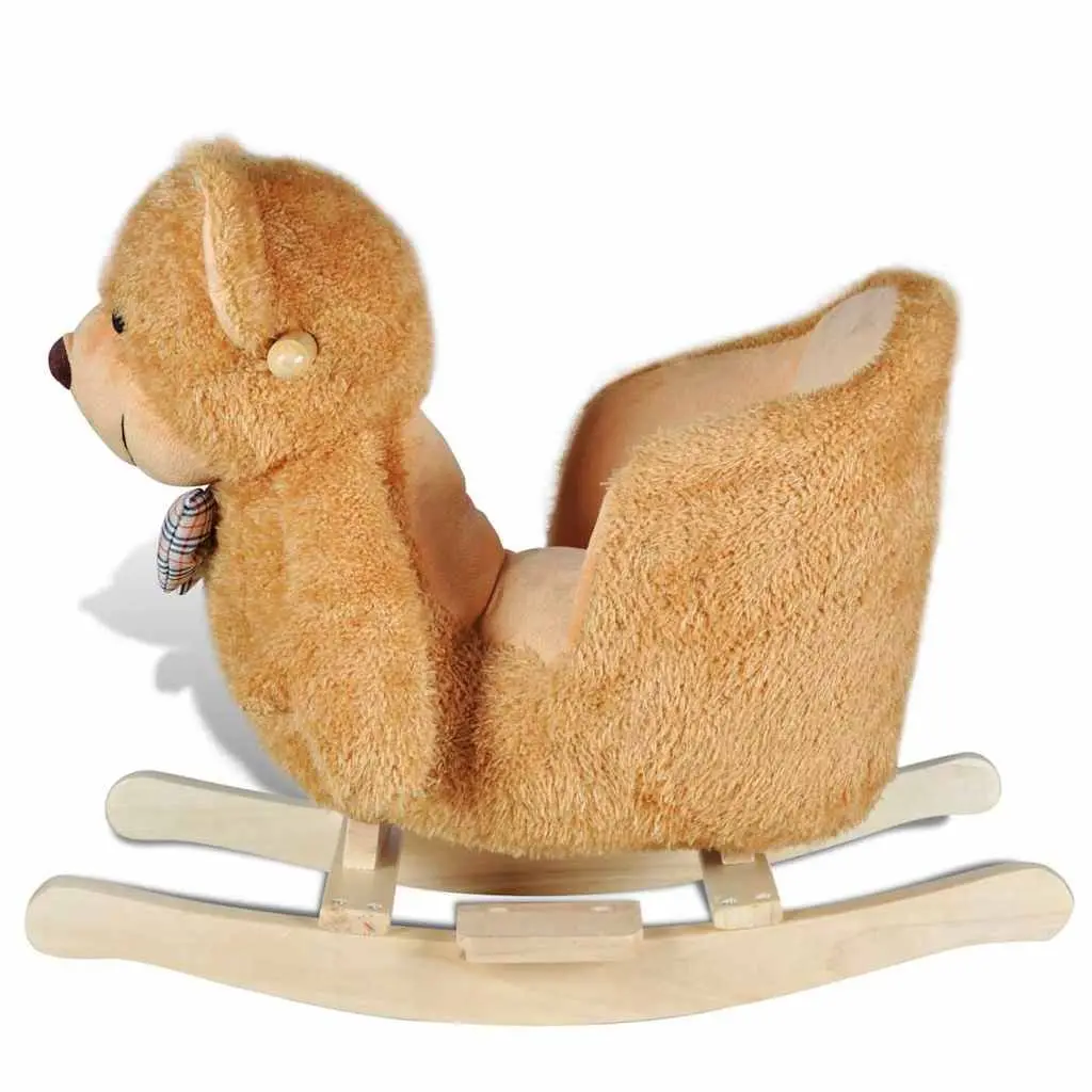 Brown Plush Rocking Animal Teddy Bear Baby Rocker Toy Toddler Bouncer Seat