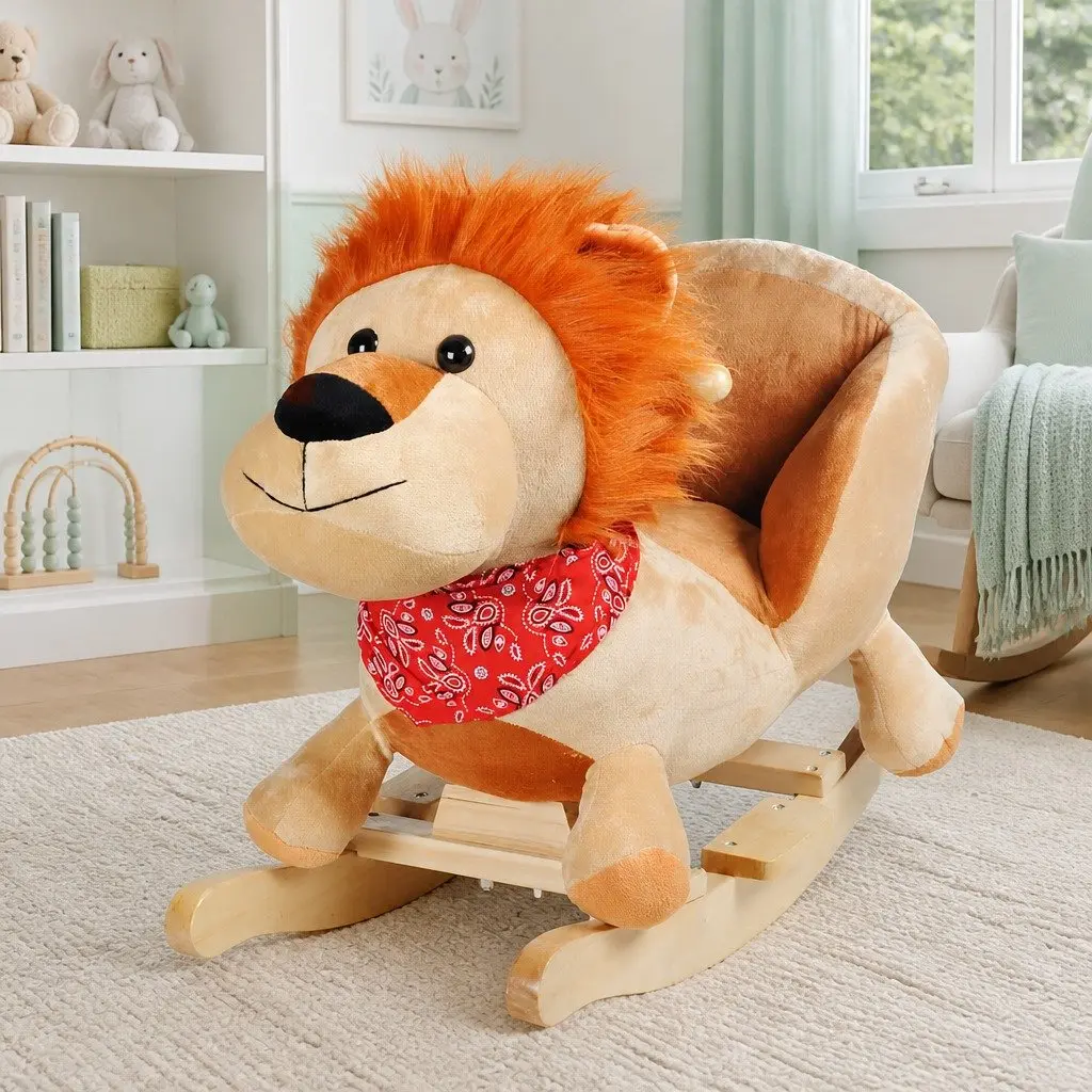 Plush Lion Rocking Animal Toy