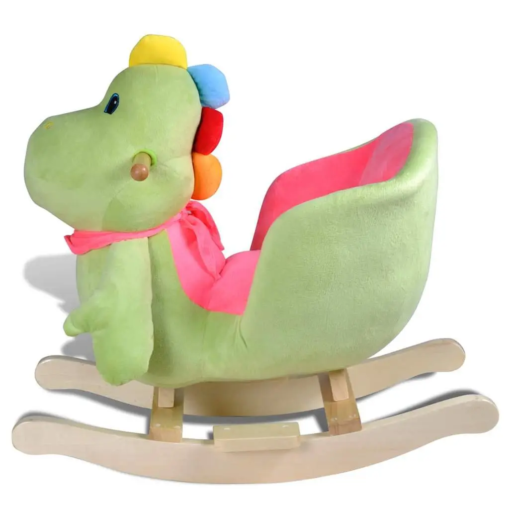 Rocking Animal Dinosaur Baby Rocker Toy Soft Plush Padded Seat Toddler Bouncer