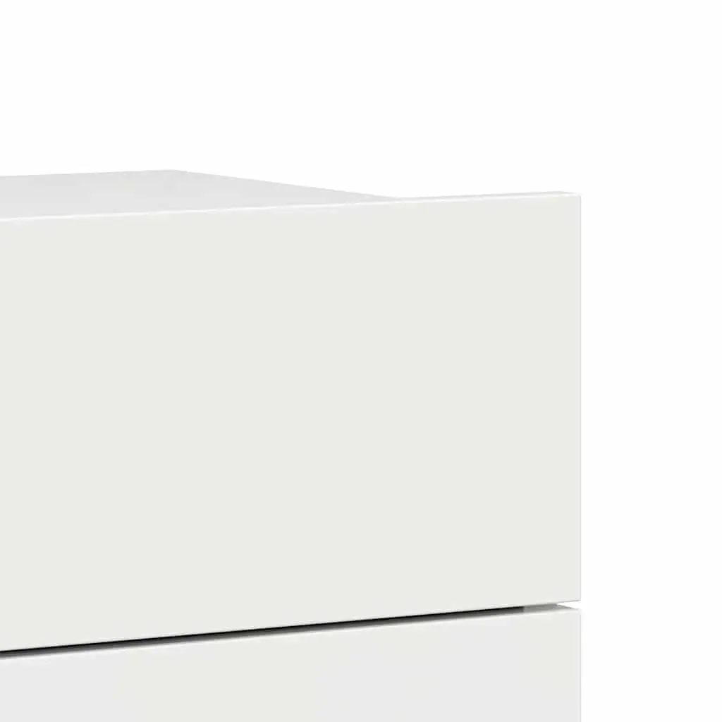 Bedside Cabinets 2 pcs High Gloss White 40x30x30 cm Nightstand Storage Drawers