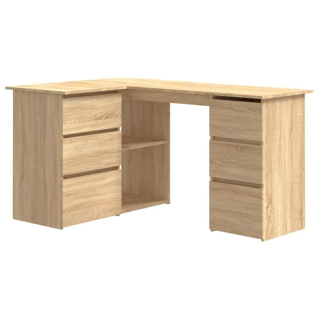 Brown Engineered Wood Corner Desk