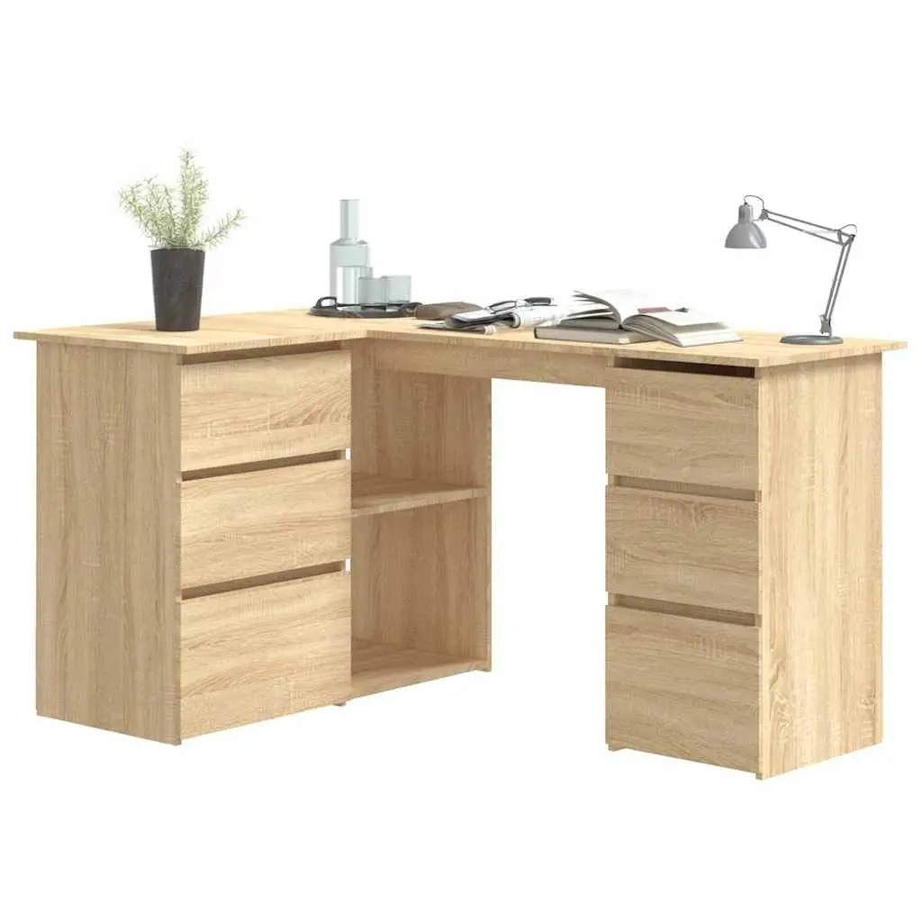 Brown Engineered Wood Corner Desk