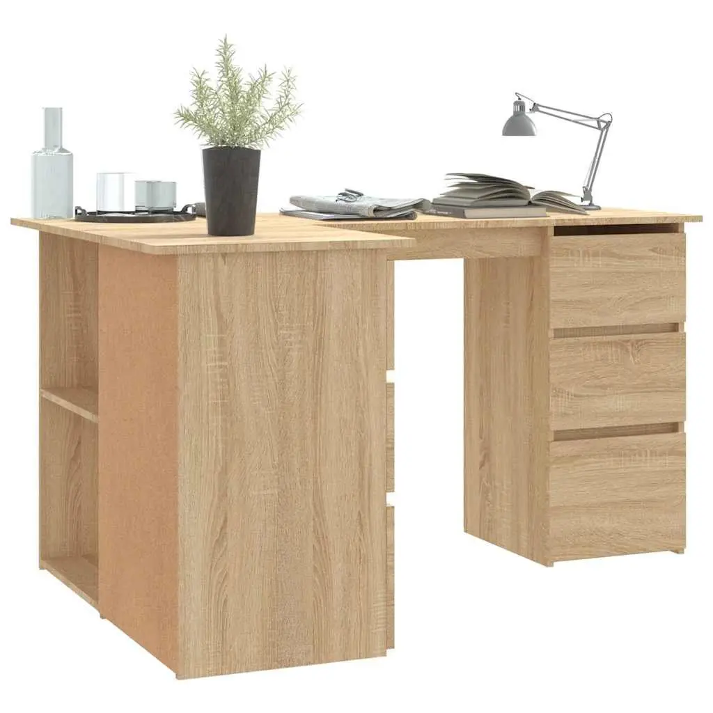 Brown Engineered Wood Corner Desk
