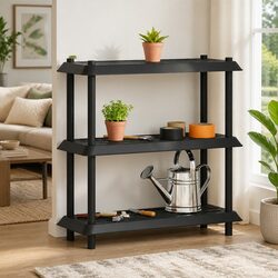 3-Tier Shelving Unit - 100x40x96cm in Anthracite