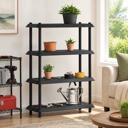 4-Tier Shelving Unit Dimensions: 100 x 40 x 136.5 cm