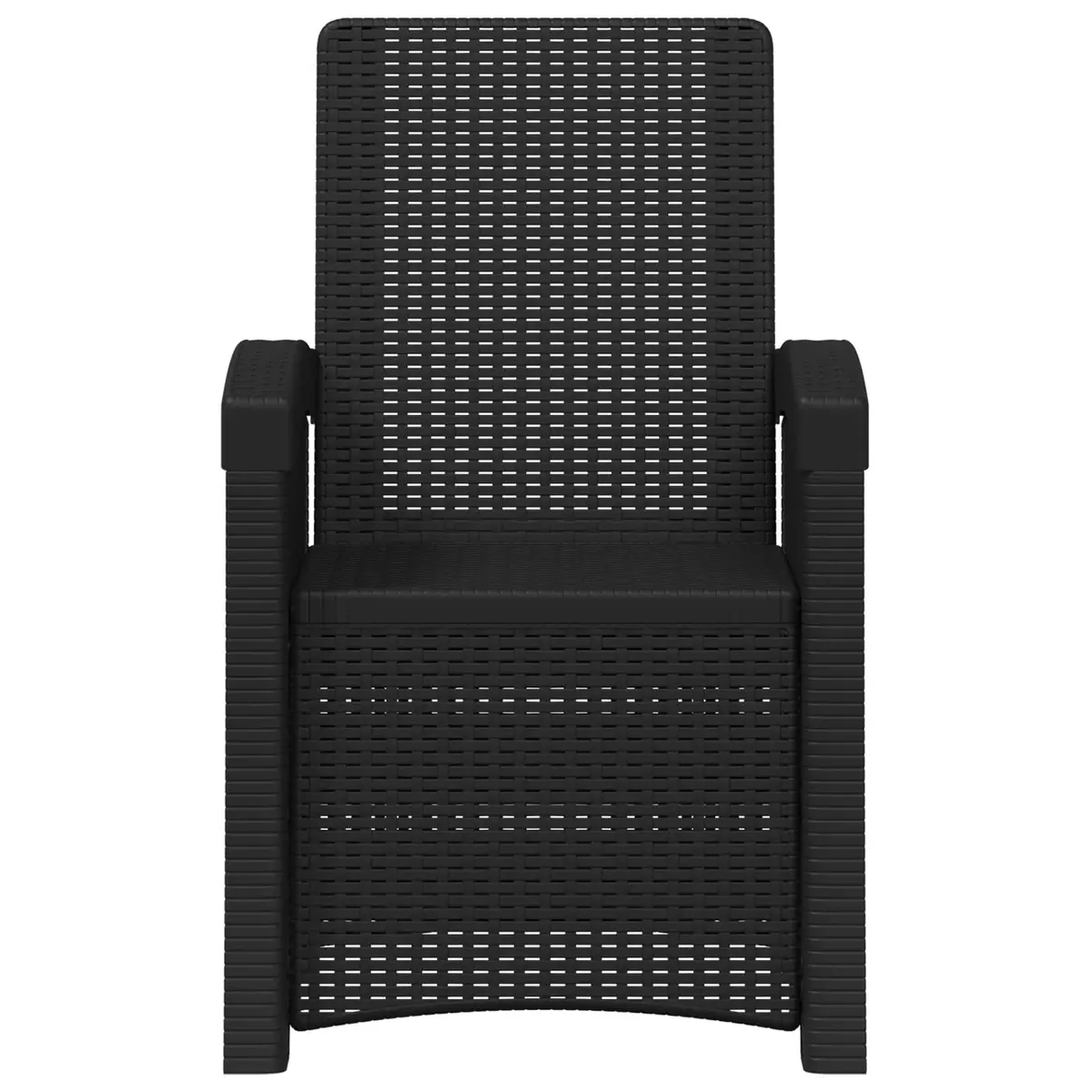 Reclining Outdoor Garden Chair for Patio and Balcony Anthracite Adjustable Backrest