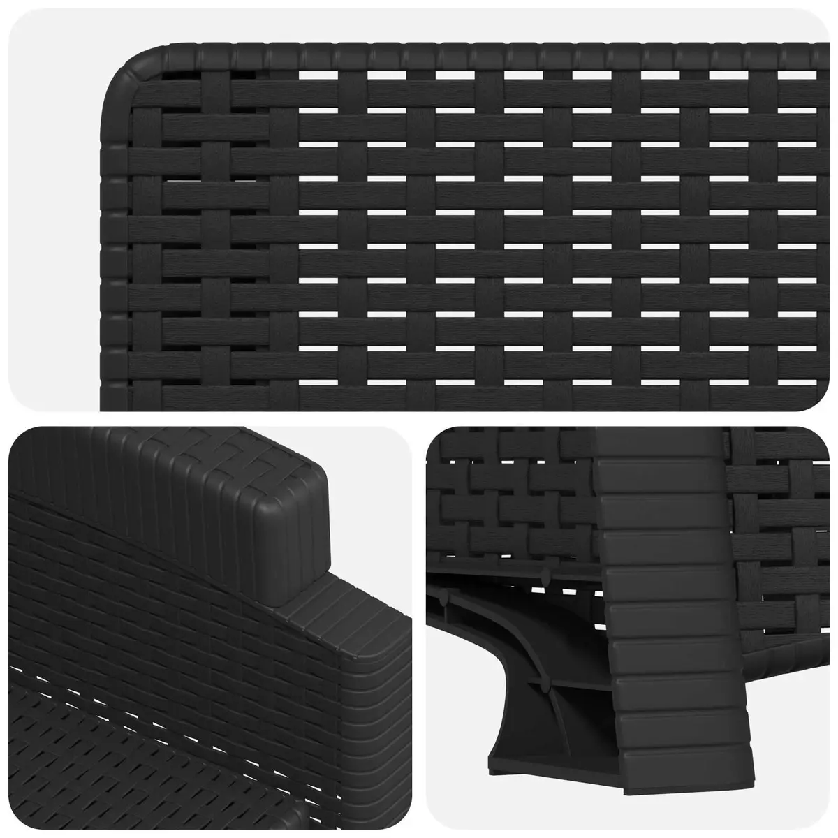 Reclining Outdoor Garden Chair for Patio and Balcony Anthracite Adjustable Backrest
