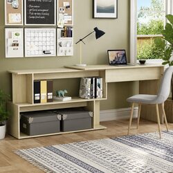 Corner Desk with Rotatable Design - Specs Inside