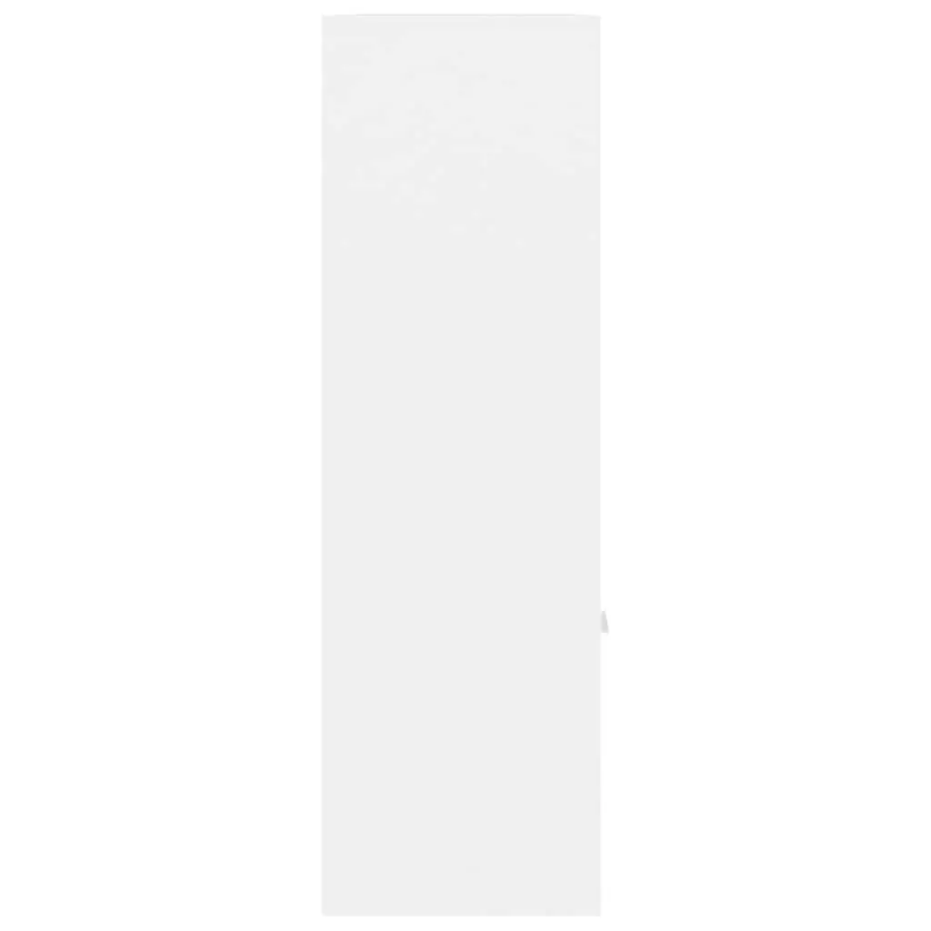 White Book Cabinet 98x30x98 cm with Storage Cubes