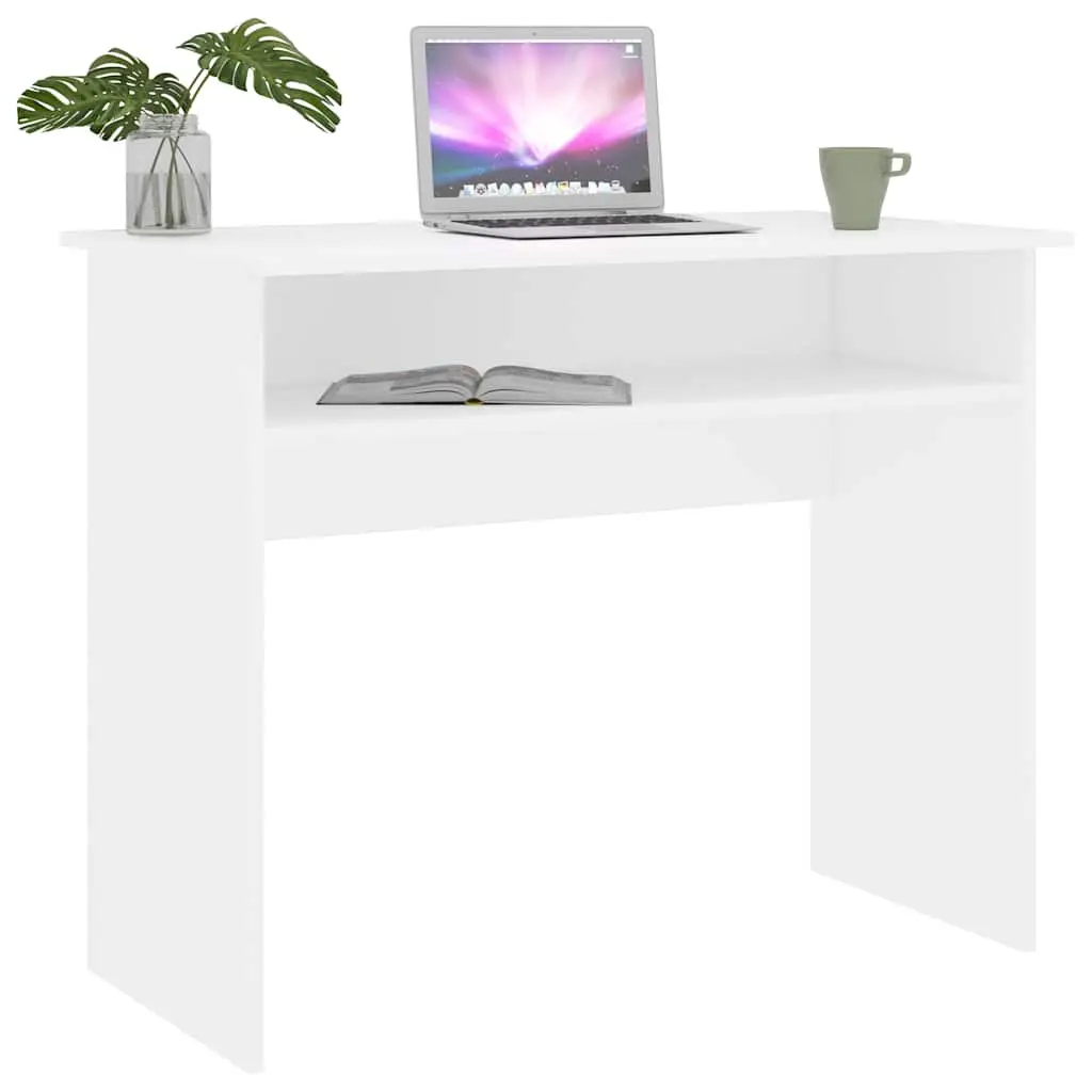 90cm White Compact Computer Desk