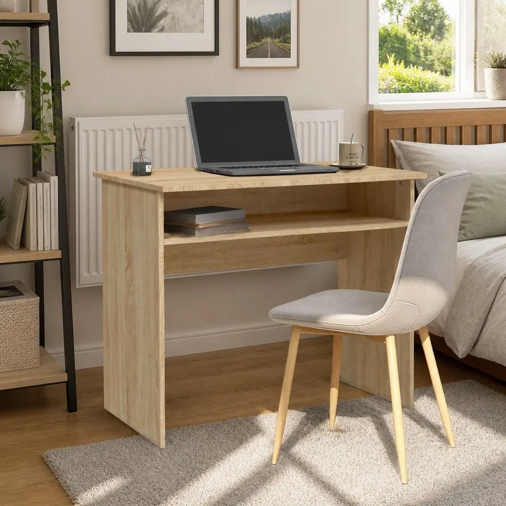 Office Desk for Study or Computer Use 90x50x74cm Engineered Wood Brown