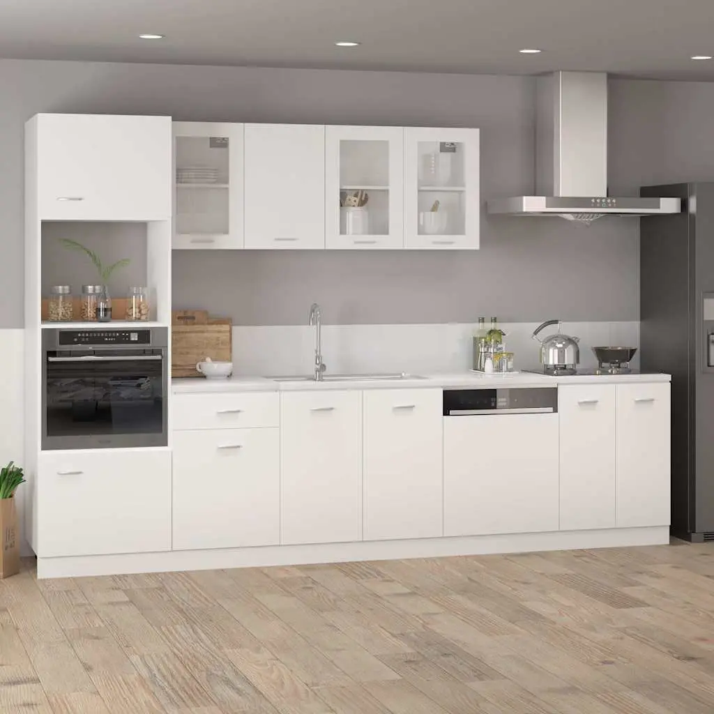 White Bottom Kitchen Cabinet with Shelves 60x46x81.5cm