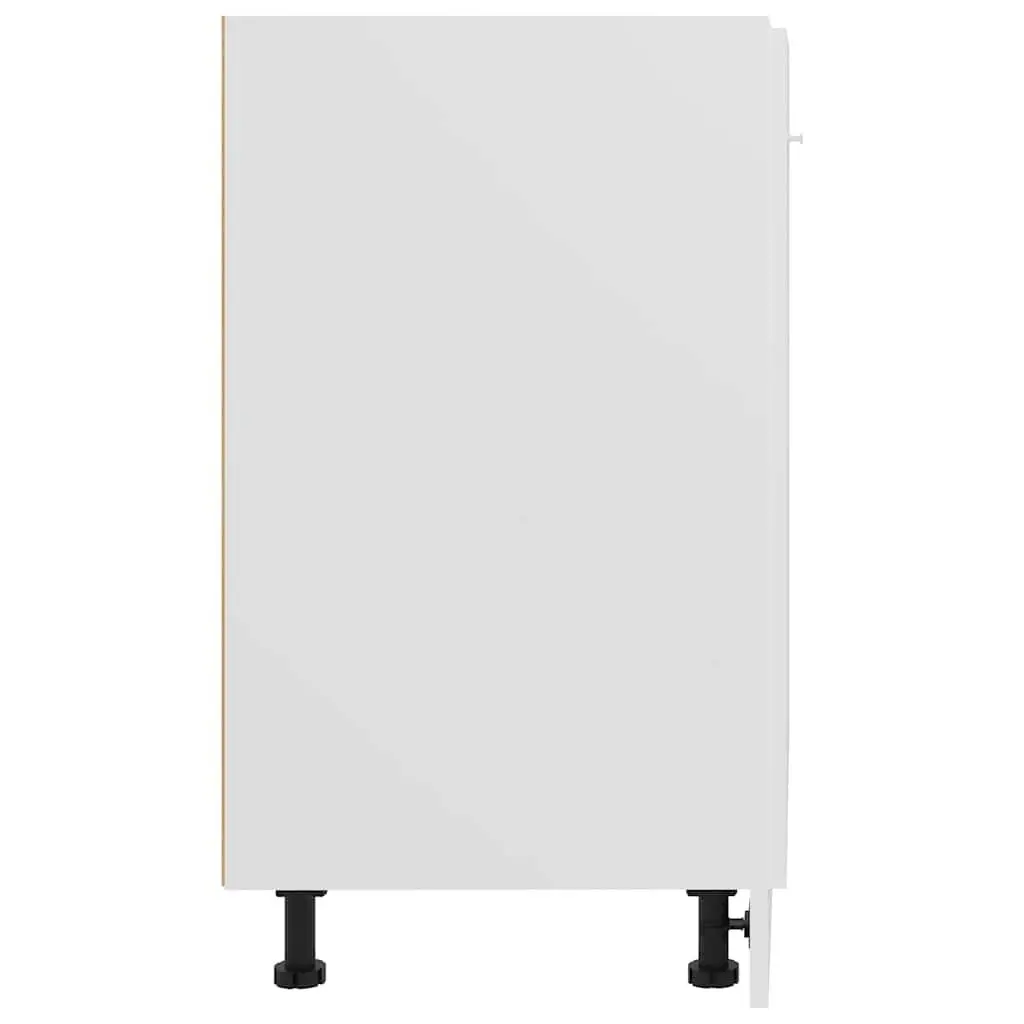 White Bottom Kitchen Cabinet with Shelves 60x46x81.5cm