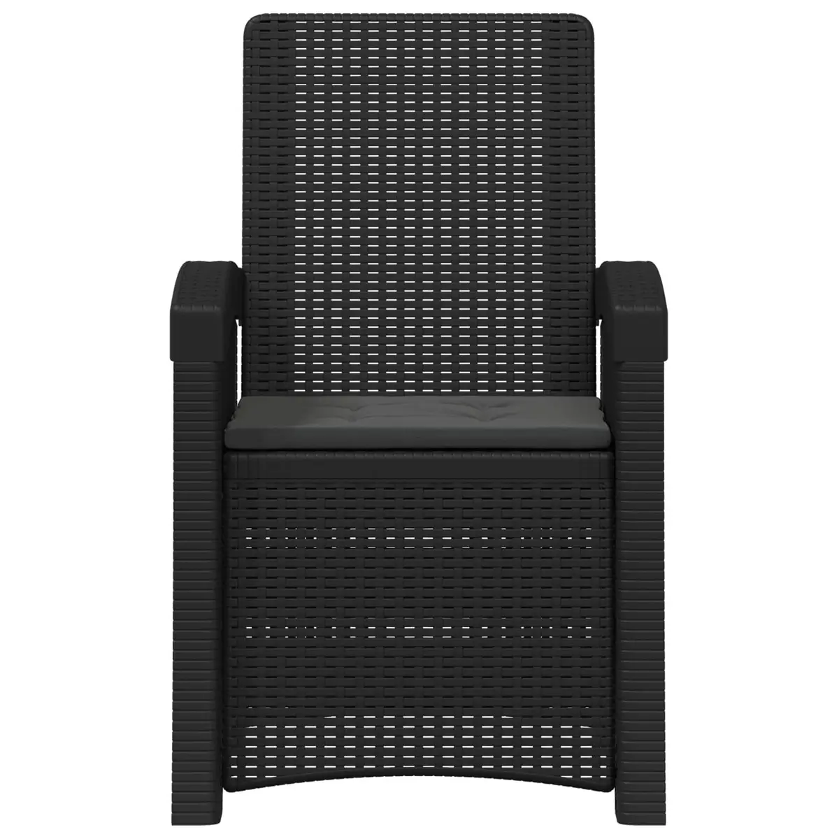 Reclining Garden Chair Outdoor Seating Adjustable Backrest Anthracite