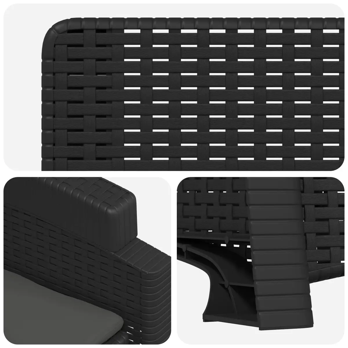 Reclining Garden Chair Outdoor Seating Adjustable Backrest Anthracite
