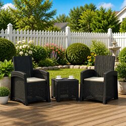Specifications for Anthracite Reclining Outdoor Chairs, Set of 2